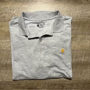 Carhartt Gray Polo Shirt Classic Casual Style